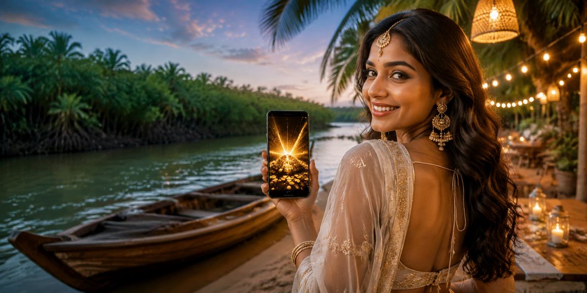 সুন্দরবনের সমুদ্র সৈকতে মোবাইলে ক্যাসিনো প্ল্যাটফর্ম ব্যবহার করছেন